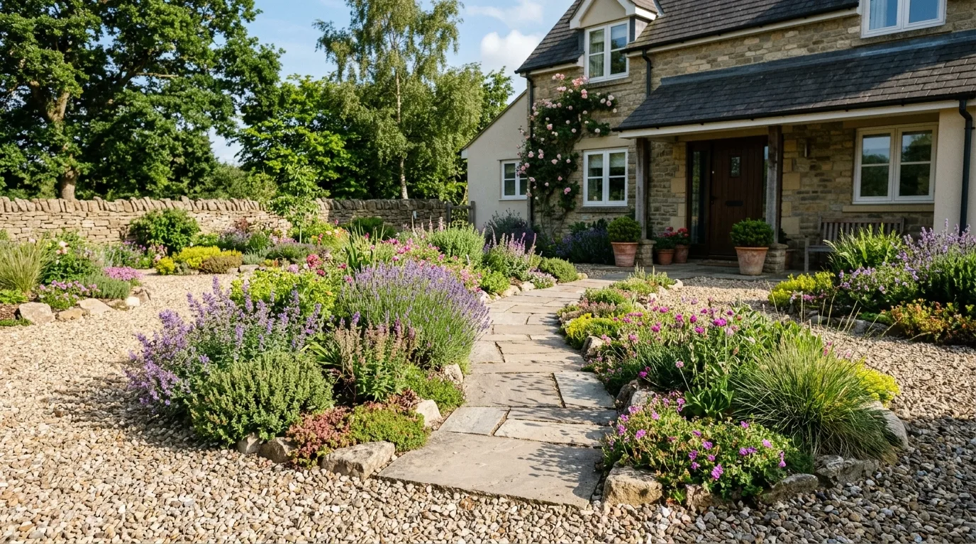 Drought-Friendly Gravel Bed